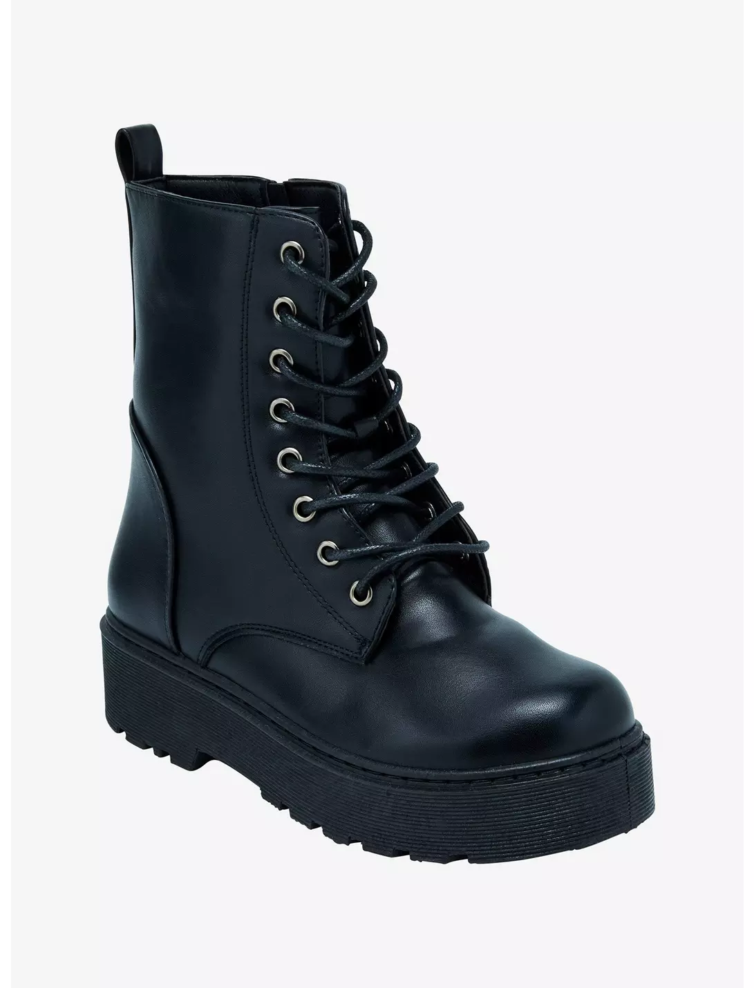 Black combat boots